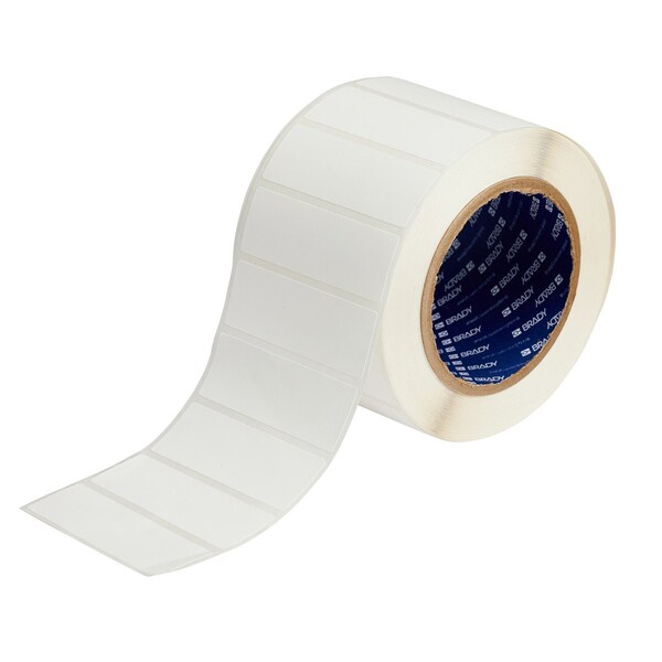 Chemical Resistant Cryogenic Polypropylene Continuous Labels for 2in Core InkJet Printers-1in x 3in